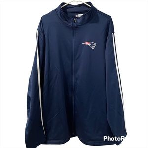 NFL Team Apparel Patriots Full Zip Navy Blue Jacket Like New Size 2XL